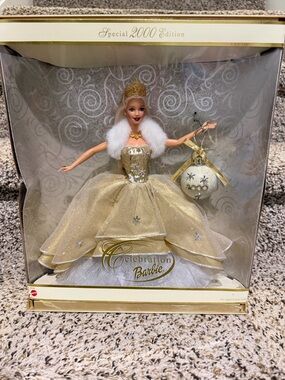 Barbie 2000-Celebration Barbie new(box is slightly dented. $50